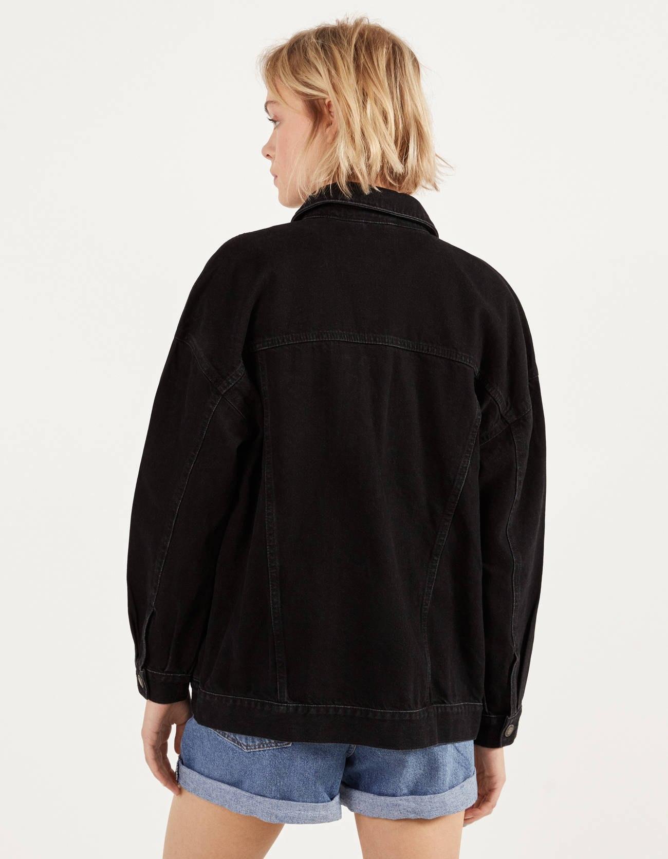 Oversize-Jeansjacke · Black Denim