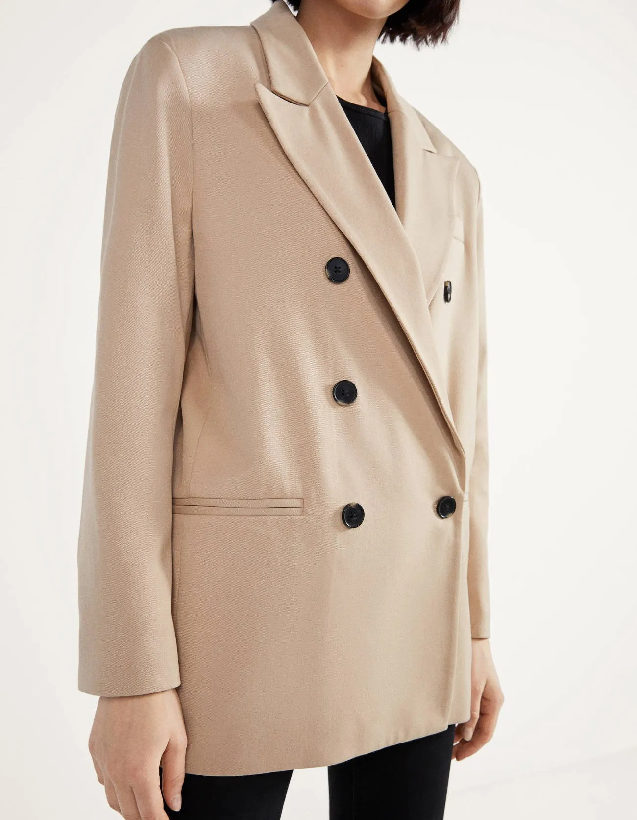Gerade geschnittener Blazer · Beige