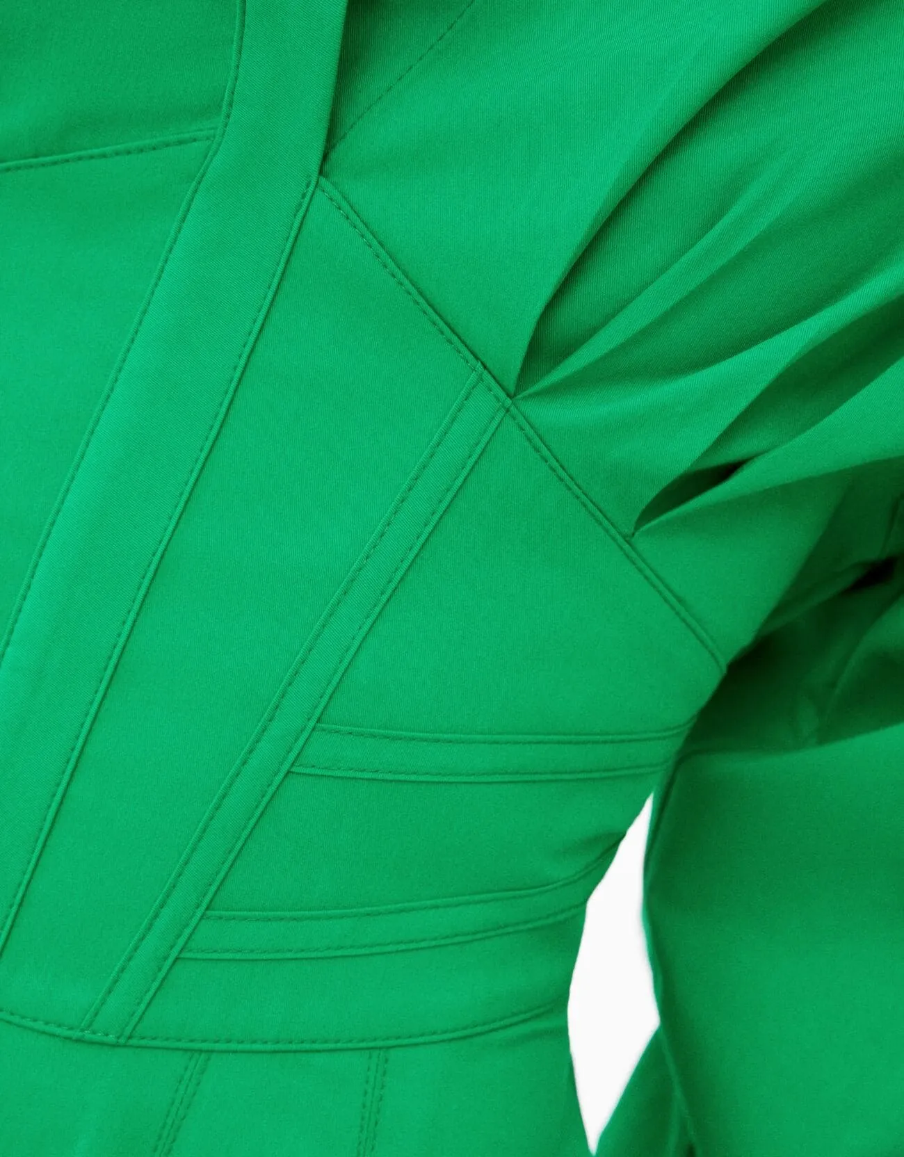 Minihemdkleid aus Popelin mit Corsage-Detail · Salbeigrün