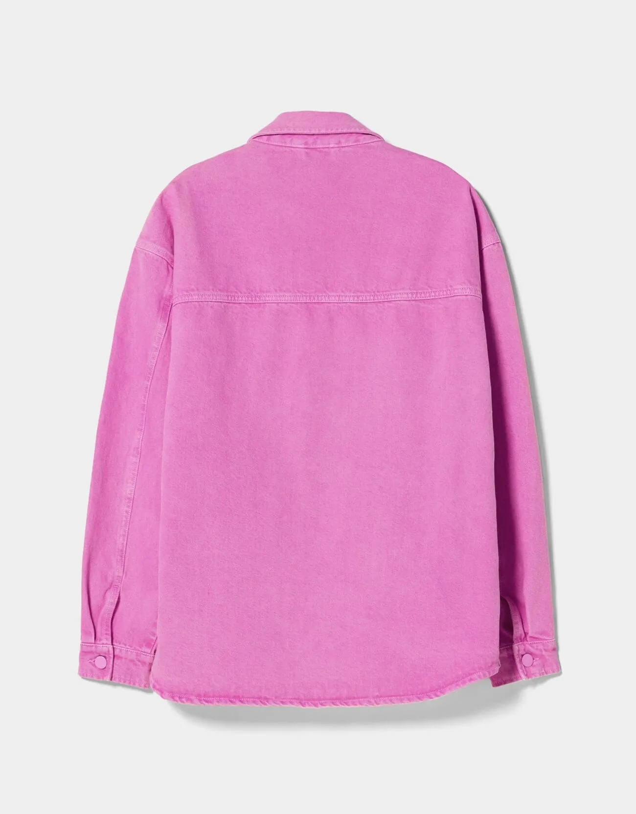 Farbige Hemdjacke aus Denim · Rosé