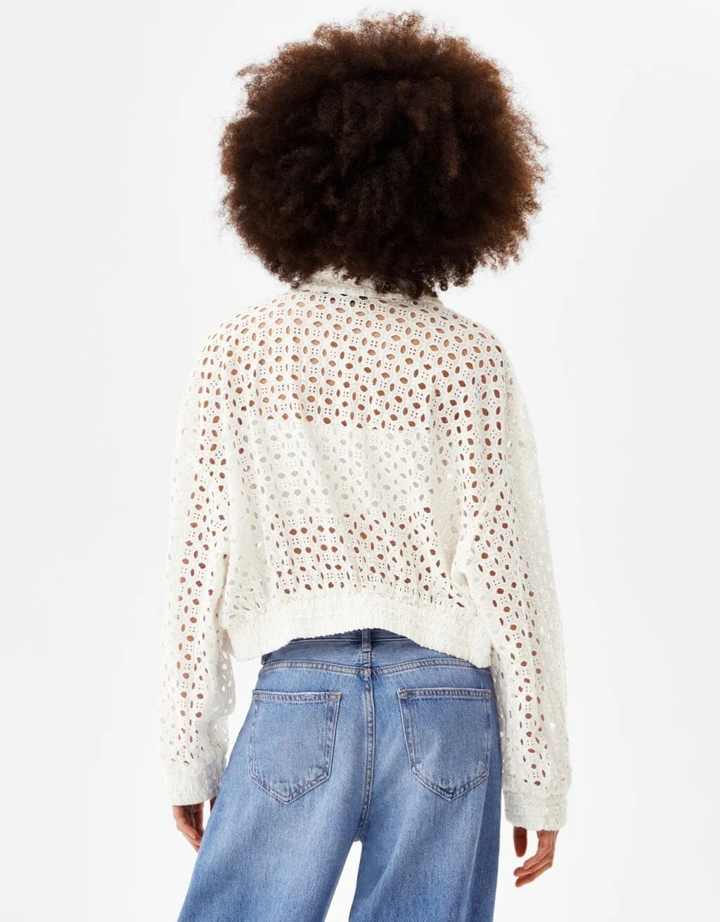 Jacke mit Schweizer Stickerei