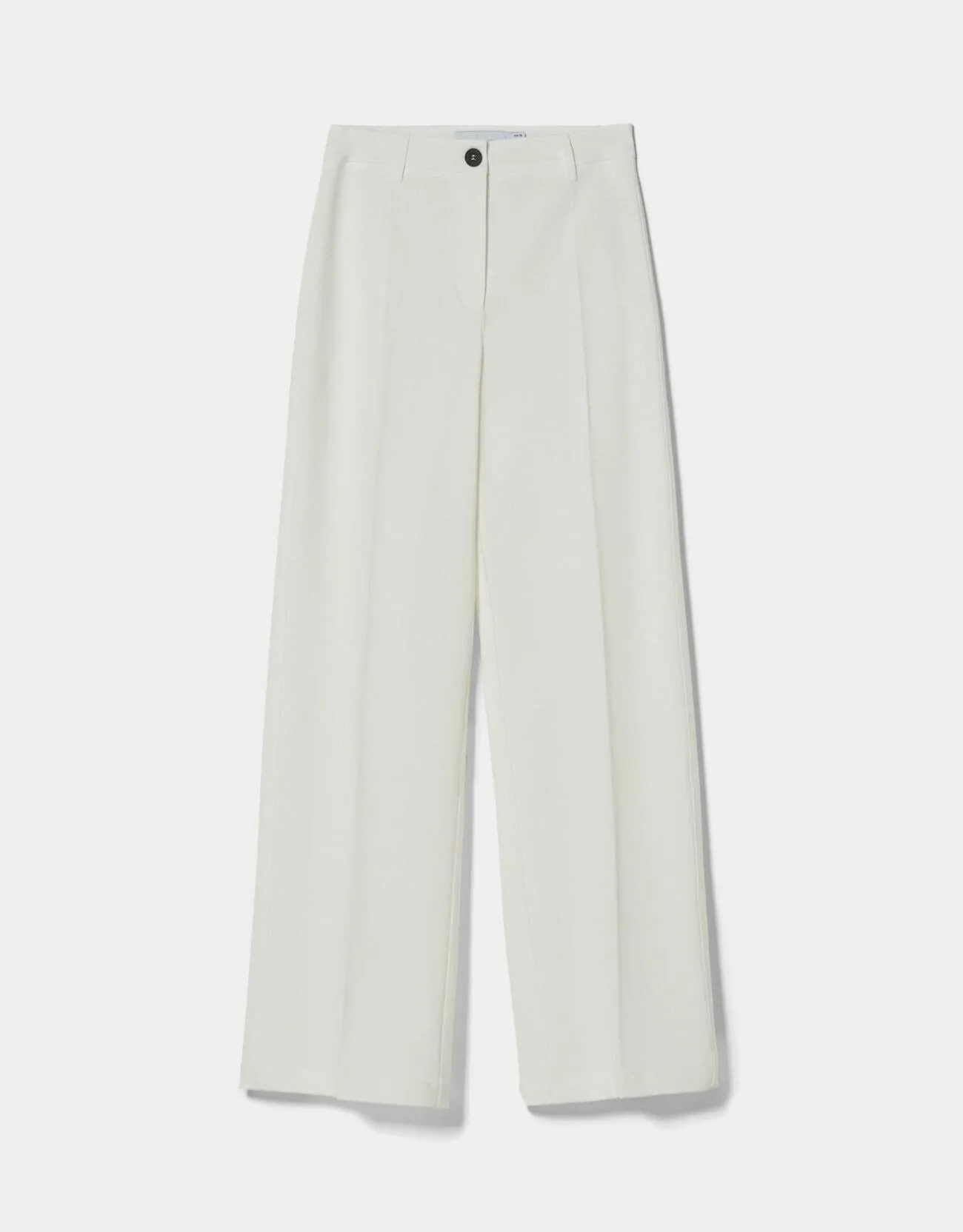 Wide-Leg-Hose mit Gürtelschlaufen · Weiß
