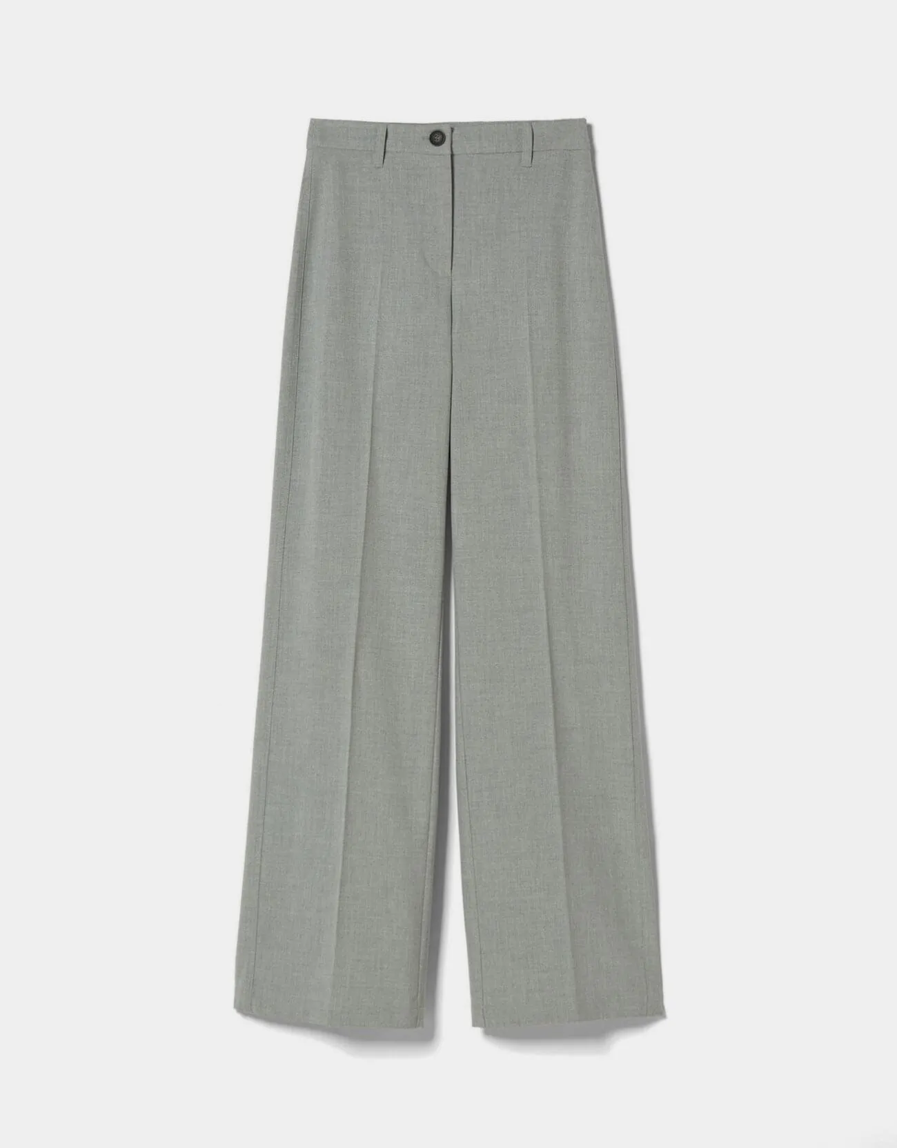 Wide-Leg-Hose mit Gürtelschlaufen · Grau