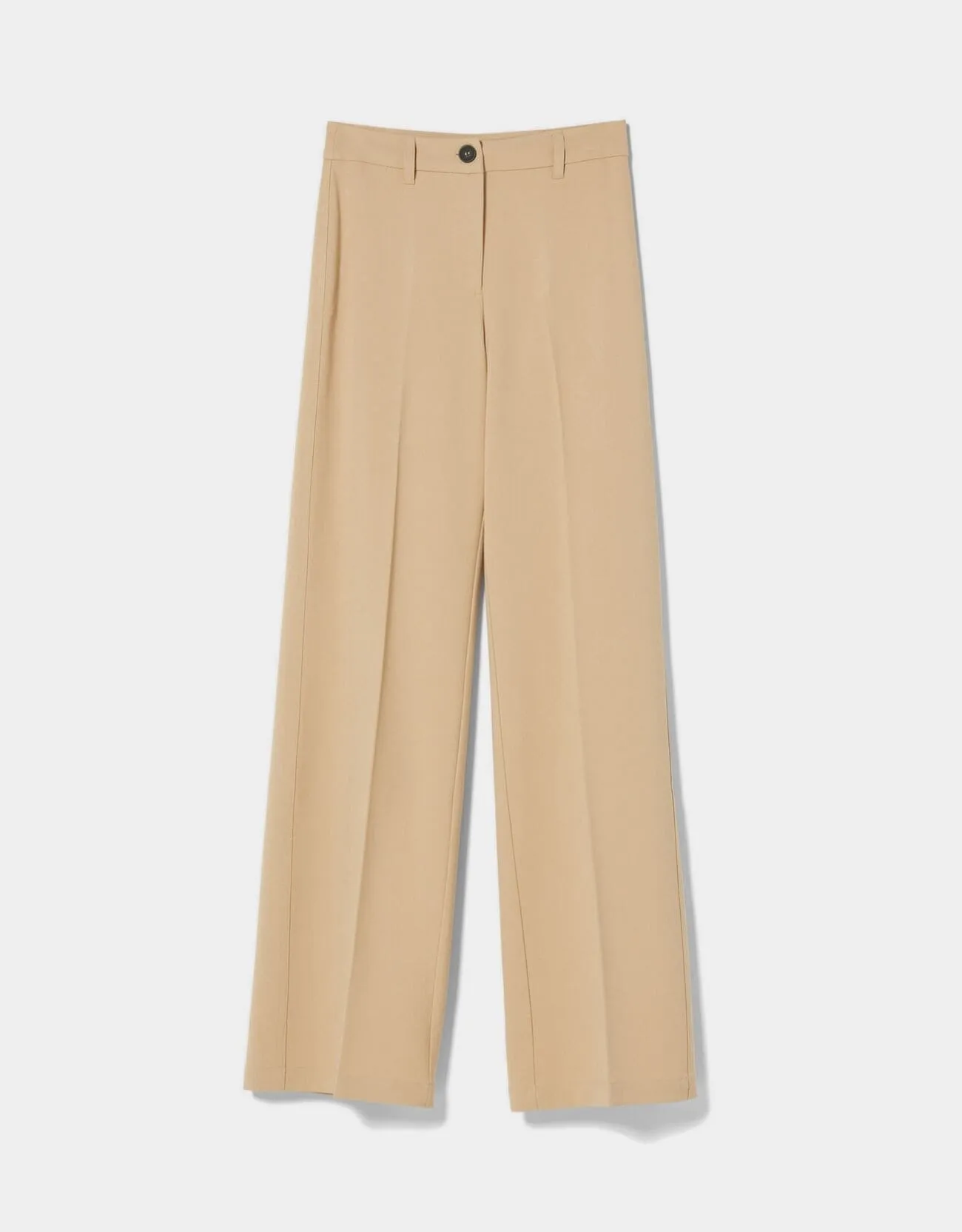 Wide-Leg-Hose mit Gürtelschlaufen · Camel