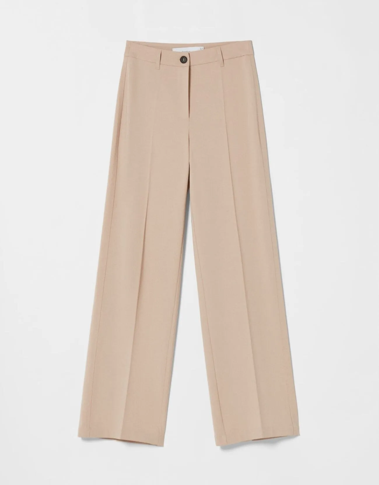 Wide-Leg-Hose mit Gürtelschlaufen · Sand