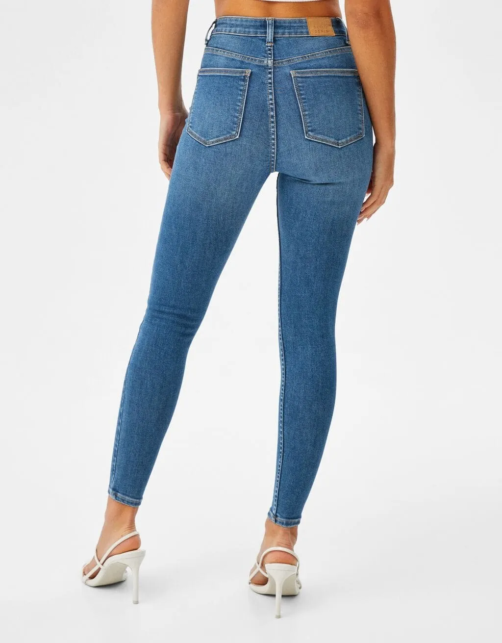 Super High Waist Jeans · Blau