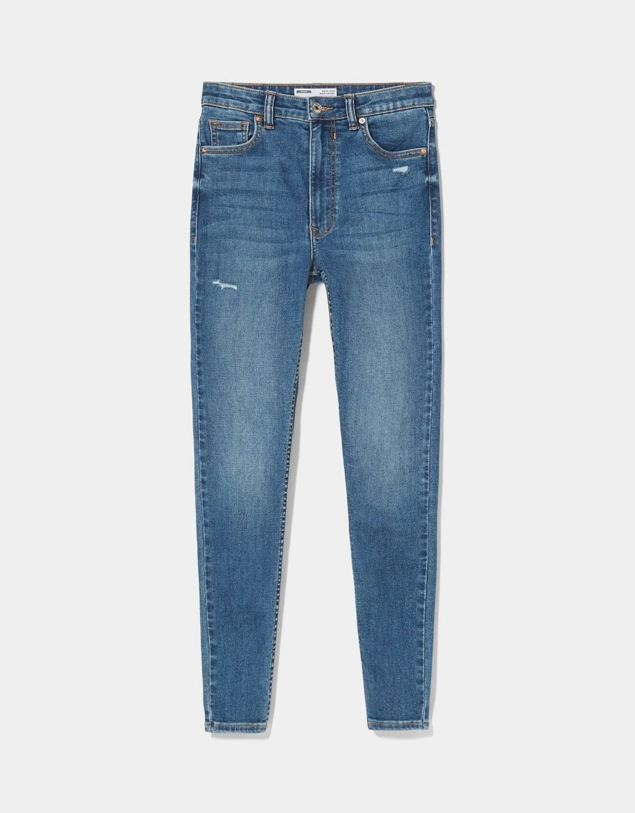 Super High Waist Jeans · Blau