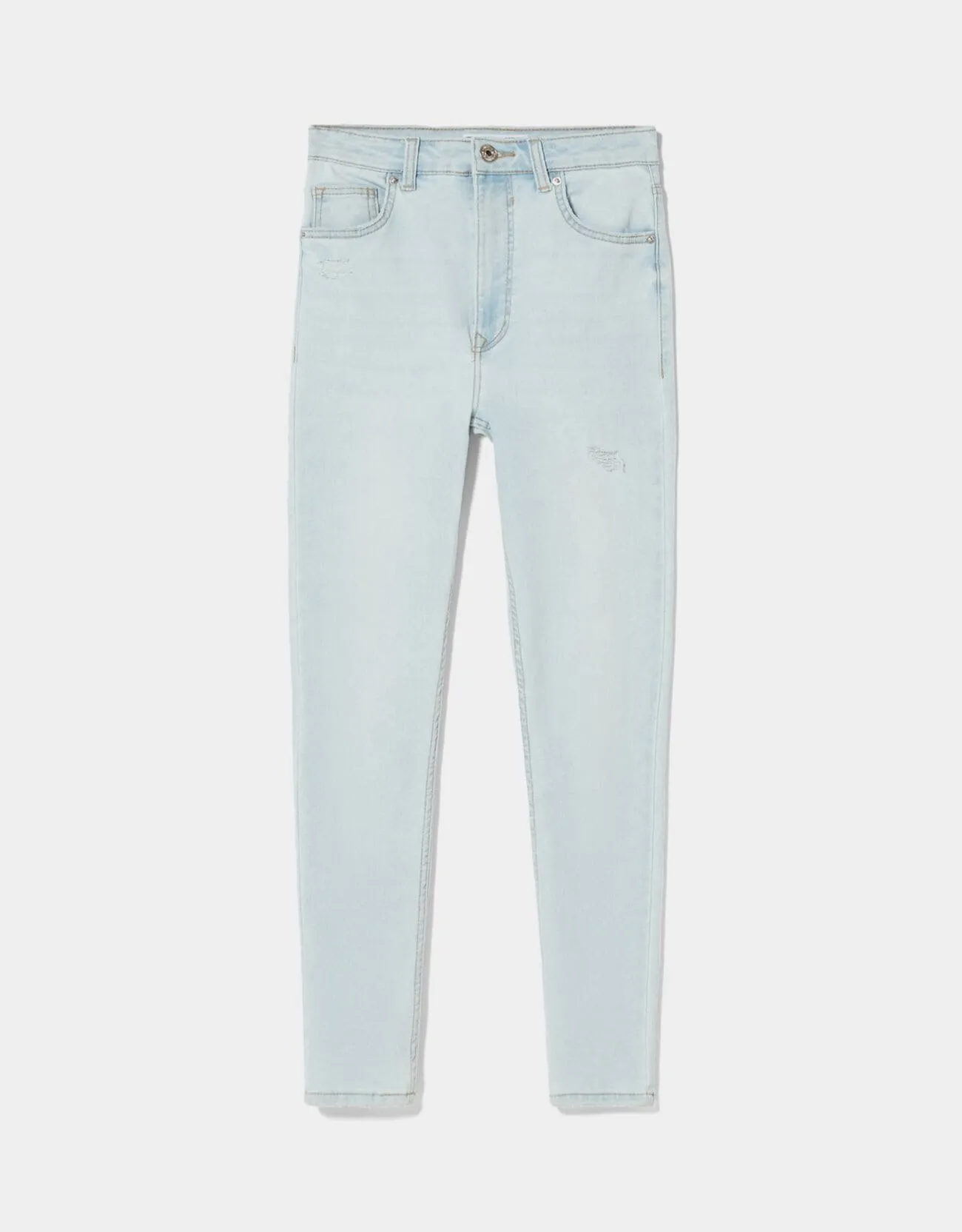 Super High Waist Jeans · Hellblau