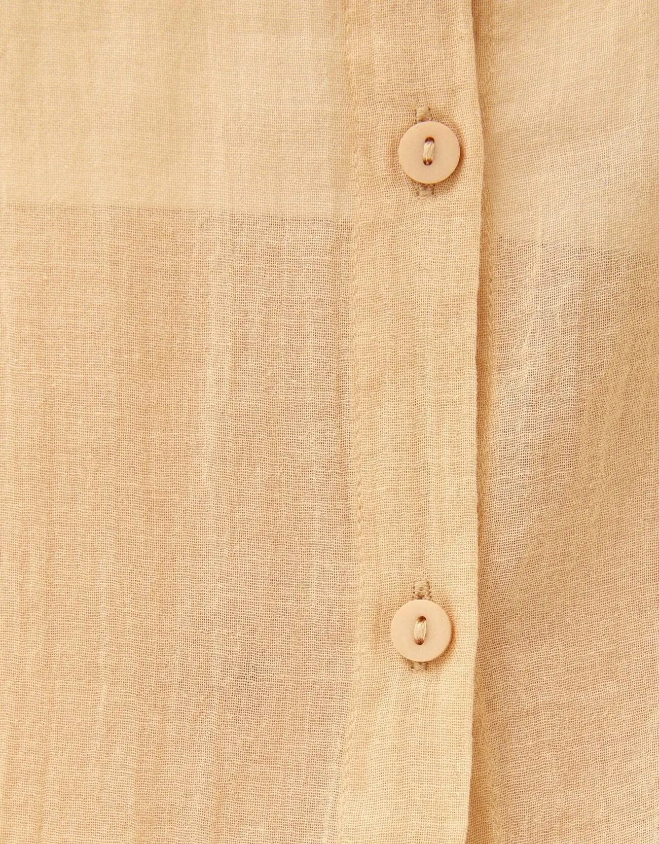 Oversize-Langarmhemd im rustikalen Look · Sand