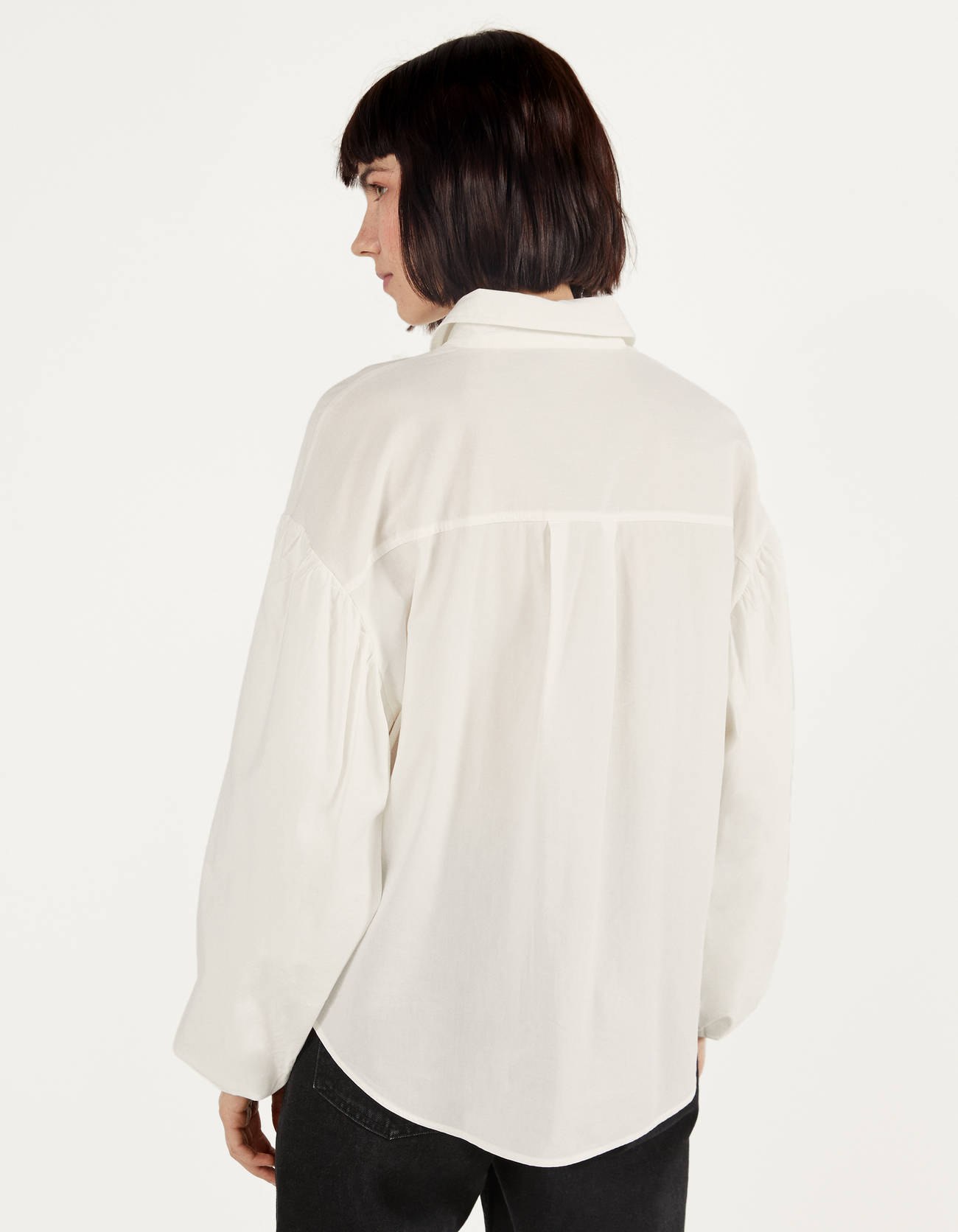 Klassische Bluse aus Baumwolle · Weiß