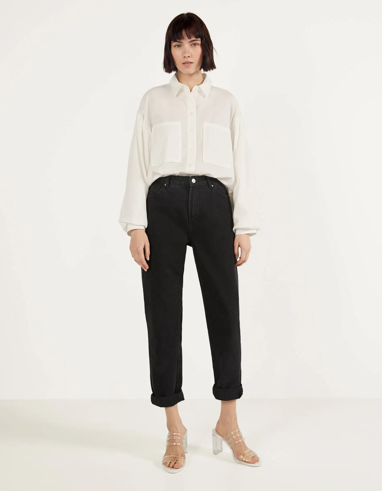 Klassische Bluse aus Baumwolle · Weiß