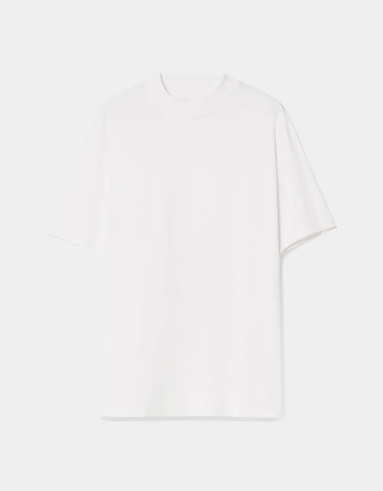 T-Shirt im Slim-Fit mit geripptem Stehkragen