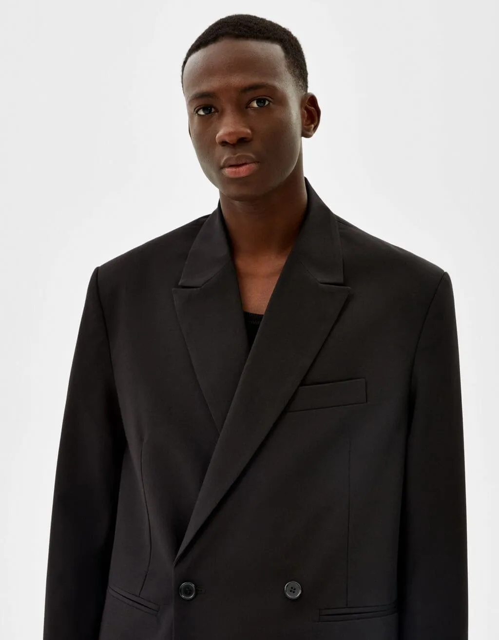 Doppelreihiger Blazer · Schwarz