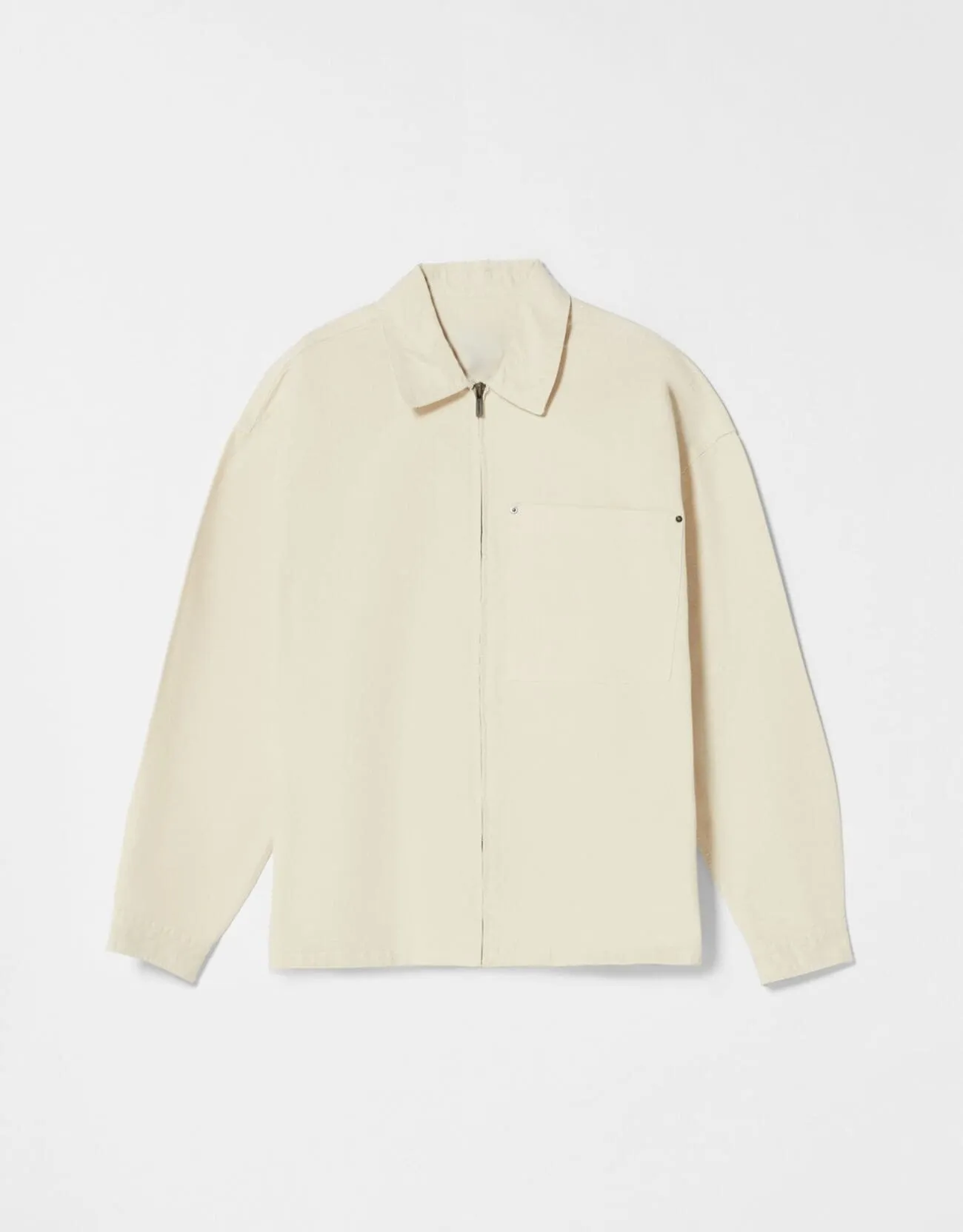 Baumwolljacke mit Reißverschluss · Sand