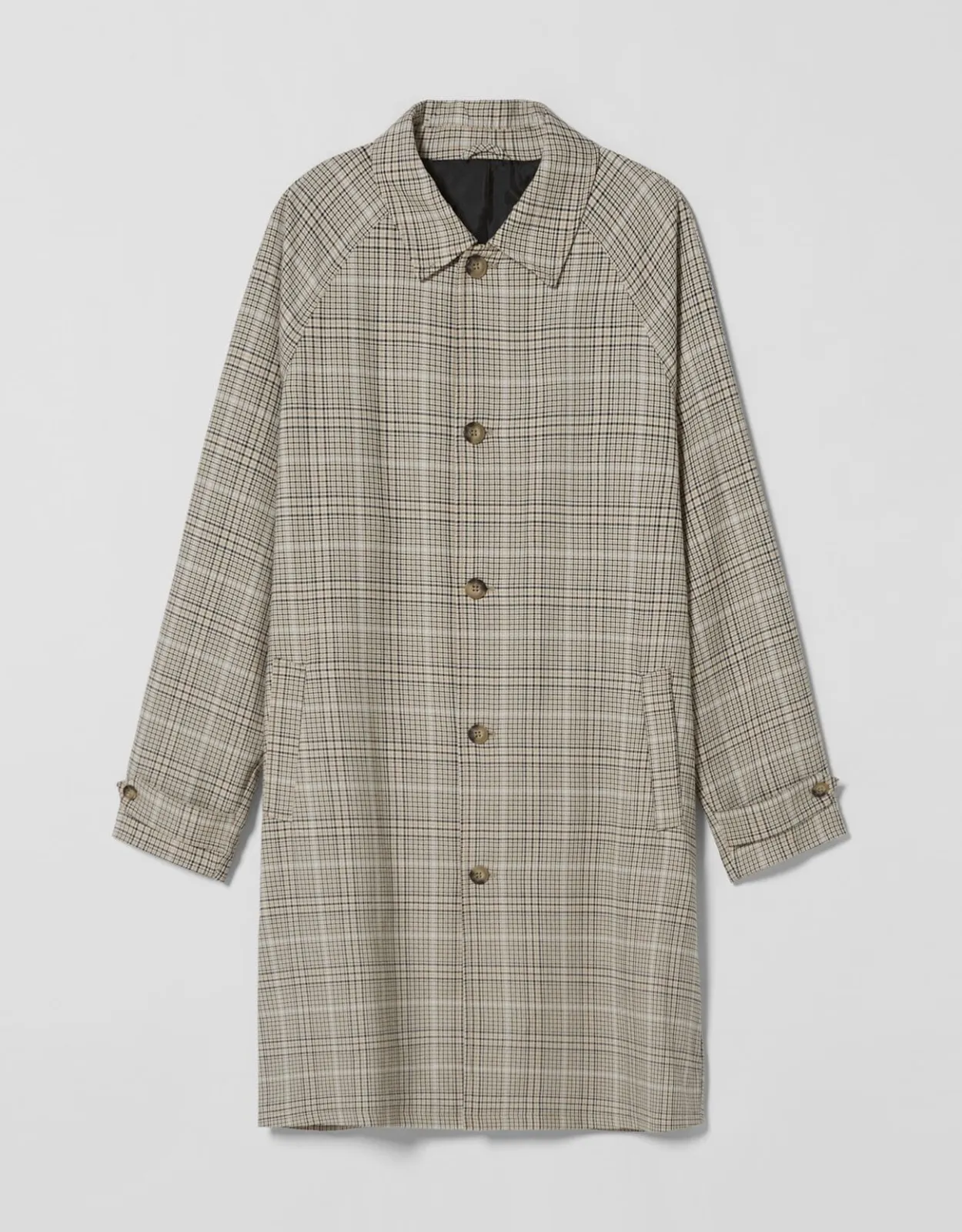 Karierter Trenchcoat