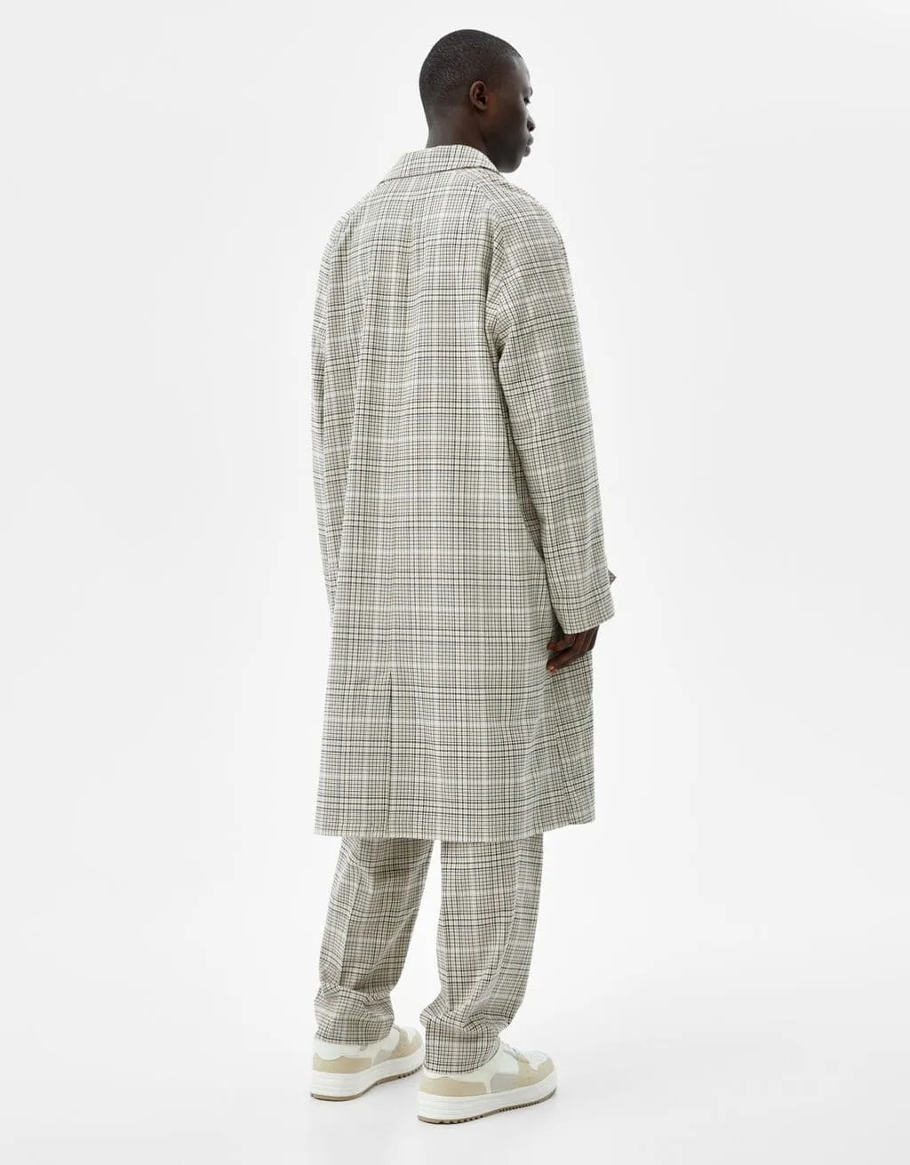 Karierter Trenchcoat · Camel