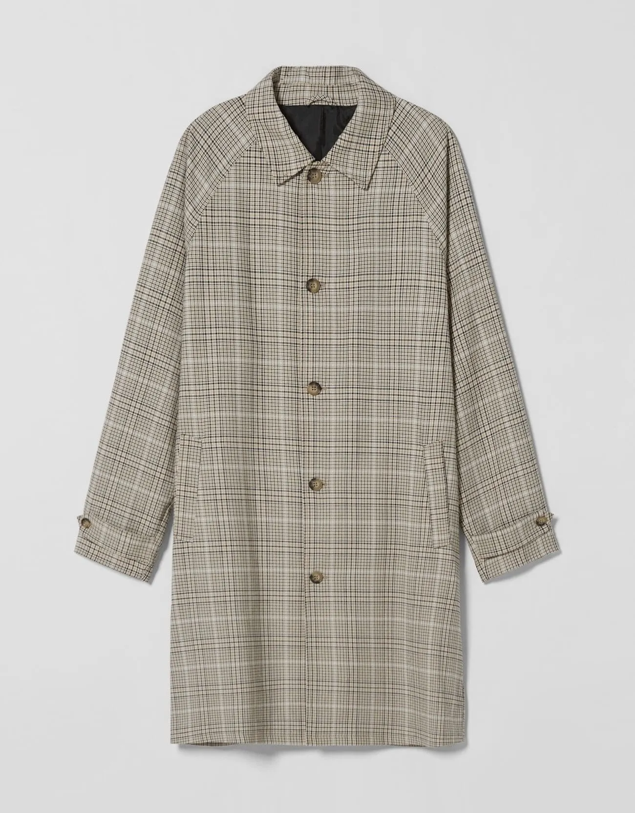 Karierter Trenchcoat · Camel