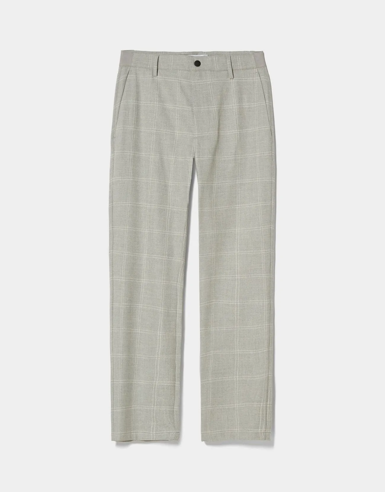 Eng geschnittene Slim-Fit-Hose mit seitlichem Gummizug · Grau