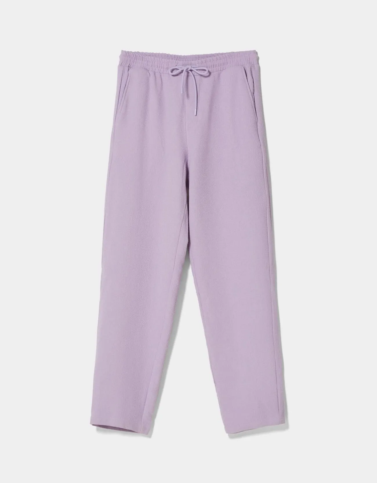 Wide-Leg-Joggerhose mit Textur · Flieder