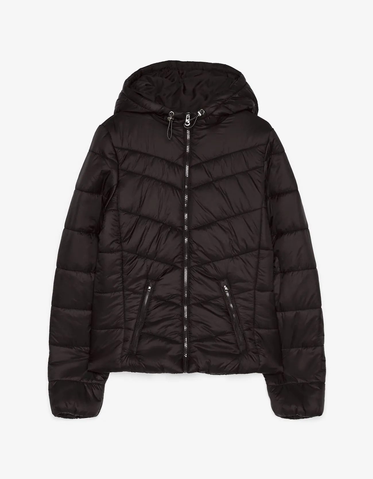 Steppjacke mit Kapuze · Schwarz