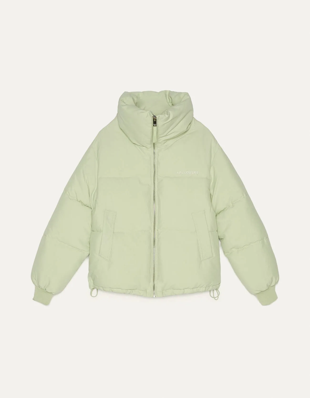 Pufferjacke aus Nylon · Salbeigrün