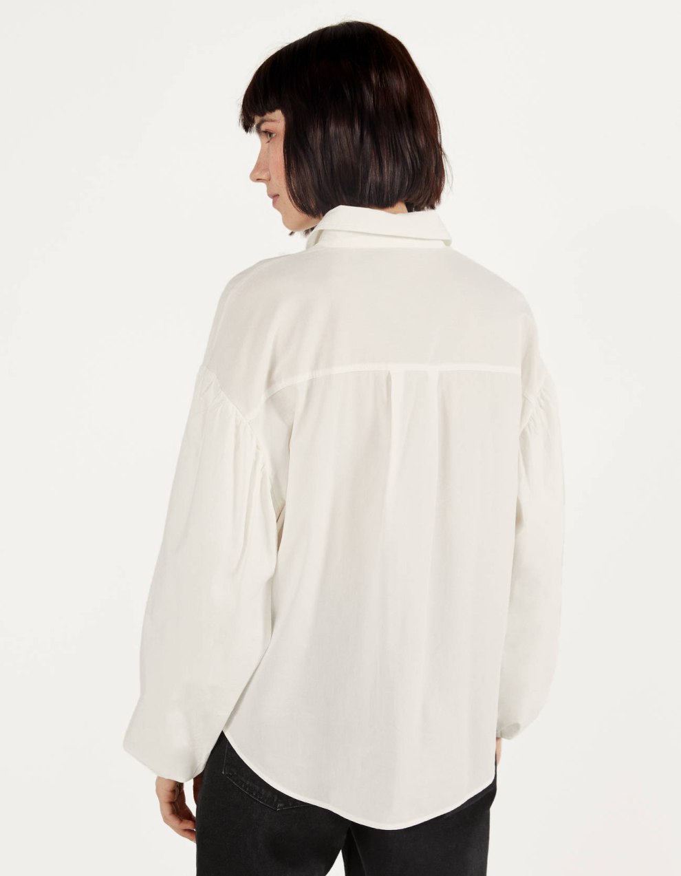 Klassische Bluse aus Baumwolle · Weiß