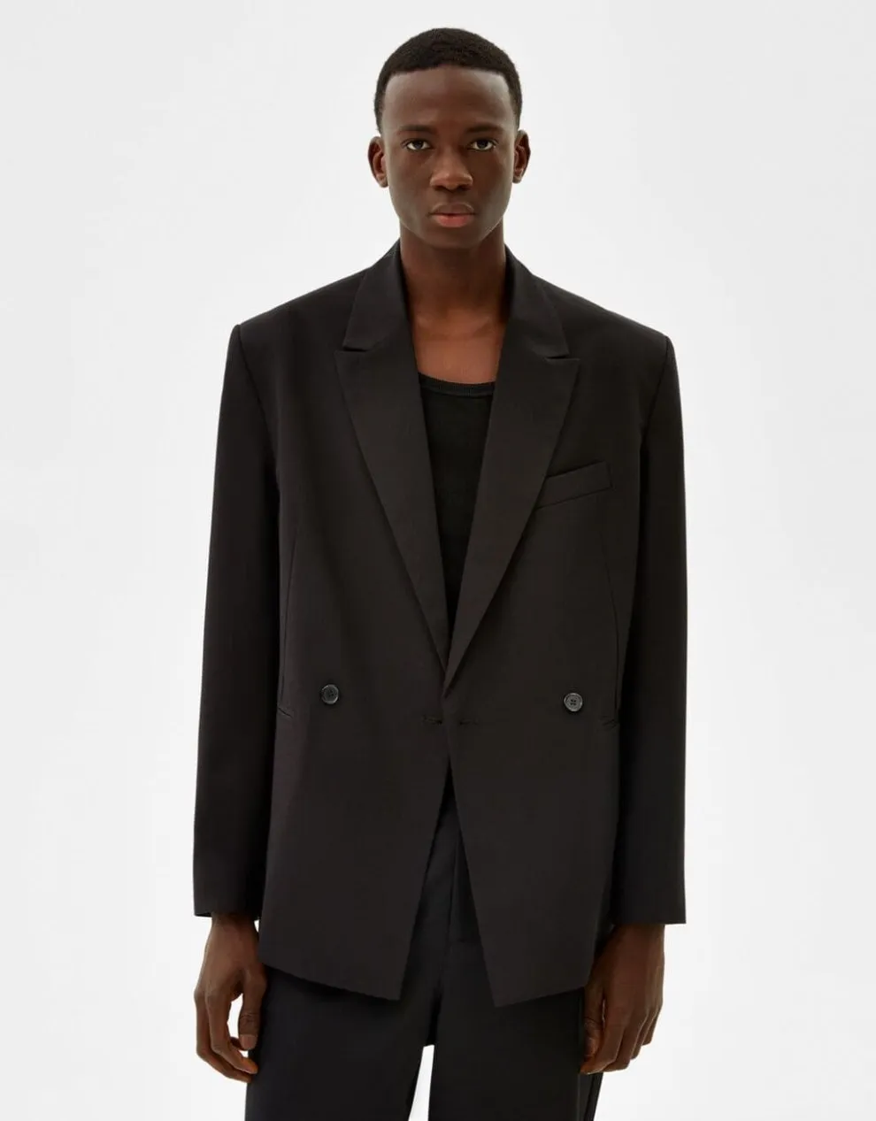 Doppelreihiger Blazer · Schwarz